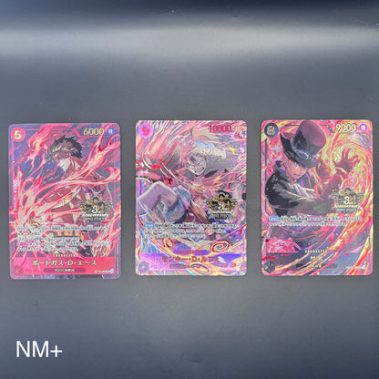 One Piece Card 3rd Anniversary Luffy Ace Sabo 3 brothers Set Promo Japanese OP09-119 (Copy)