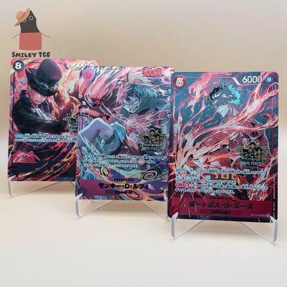 One Piece Card 3rd Anniversary Luffy Ace Sabo 3 brothers Set Promo Japanese OP09-119 (Copy)