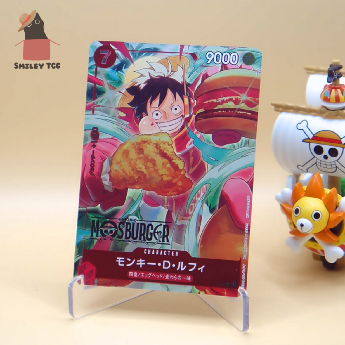 MOS Burger Monkey D. Luffy P-080 One Piece Card Game AA Alt Art